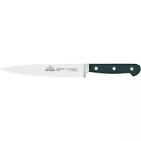 Kuchynský nôž, kovaný, úzky, čierny, čepeľ 18 cm kovaný Stubai