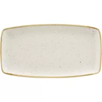 Tanier plytký Churchill Stonecast Barley White 35x18,5 cm
