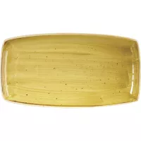 Tanier plytký Churchill Stonecast Mustard Seed Yellow 35x18 cm