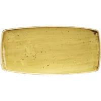 Tanier plytký Churchill Stonecast Mustard Seed Yellow 29,5x15,5 cm