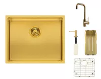 Kuchynský drez Reginox SET Miami 500 Gold + baterie Crystal + příslušenství Gold