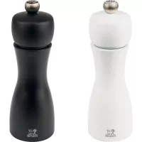 Súprava mlynčekov na korenie/soľ Peugeot Tahiti, čierna/biela