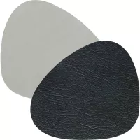 LINDDNA Podložka pod poháre, curve, Double, Cloud black / Nupo metallic