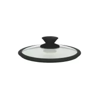 TOGNANA Nero-Bomba Sklenená pokrievka so silikónovým okrajom, výška: 65 mm, Ø: 280 mm